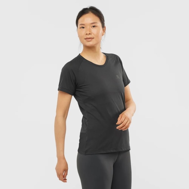 Camiseta Salomon Cross Rebel Corta Sleeve Mujer Negros | MX GLSV520